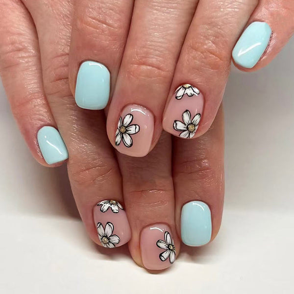 12 Sizes-24 Pcs Press On Nails C820