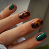 Amber leopard print green manicure
