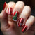 Christmas tree snowflake manicure