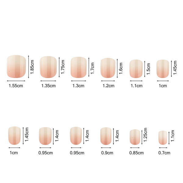 240 pieces of boxed ballet square fake nails