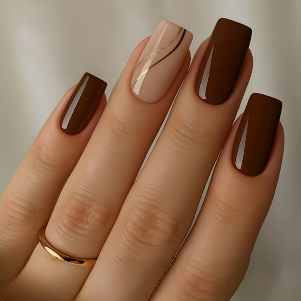 Brown manicure