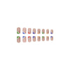 Pink and transparent natural wearing false nail