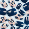 Blue and white porcelain nail patches