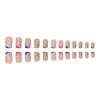 Pink and transparent natural wearing false nail