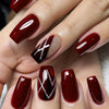 Cherry red with gold irregular lines