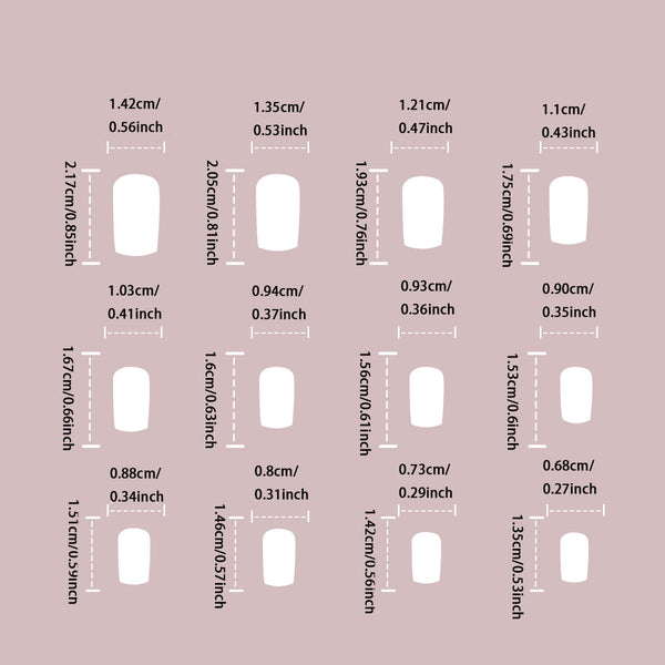 24pcs/Set Press On Nails M11