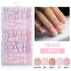 Five-color rectangular almond manicure 150 pieces