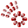Short Glossy Christmas Nail Art
