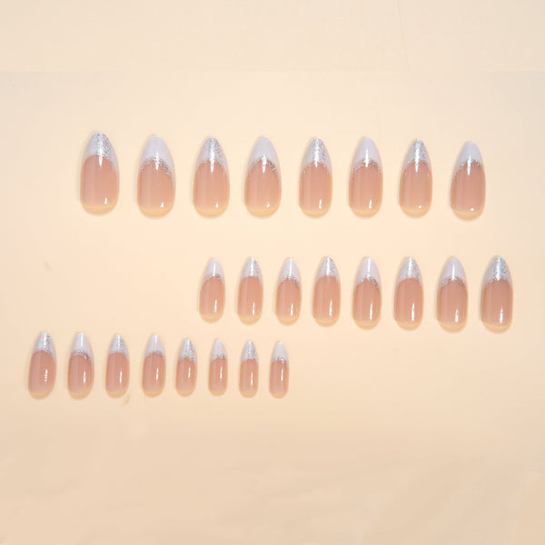 Almond Nail Simple White French