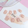 Minimalist short French fake nails