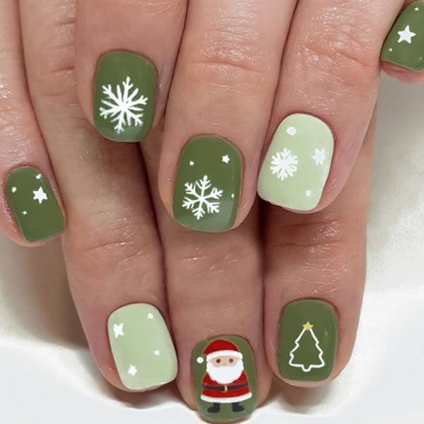 Green Christmas tree old man