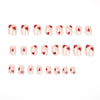Polka dot red heart-shaped nail patch
