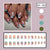 Pink and blue jumping color French press on nail