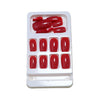 Christmas red phototherapy false nails