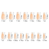 150 pieces seamless matte French fake nail