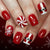 Red windmill snowflake