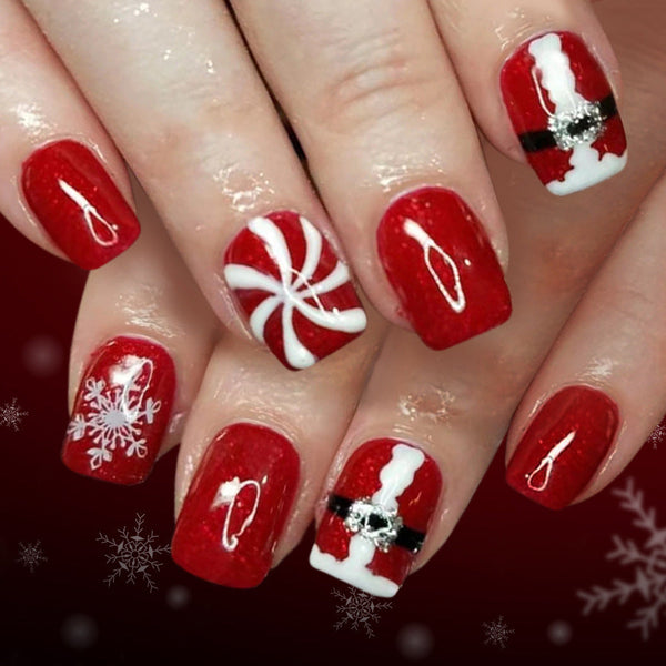 Red windmill snowflake
