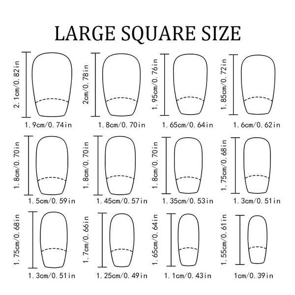 12 sizes/24 pcs press on nail