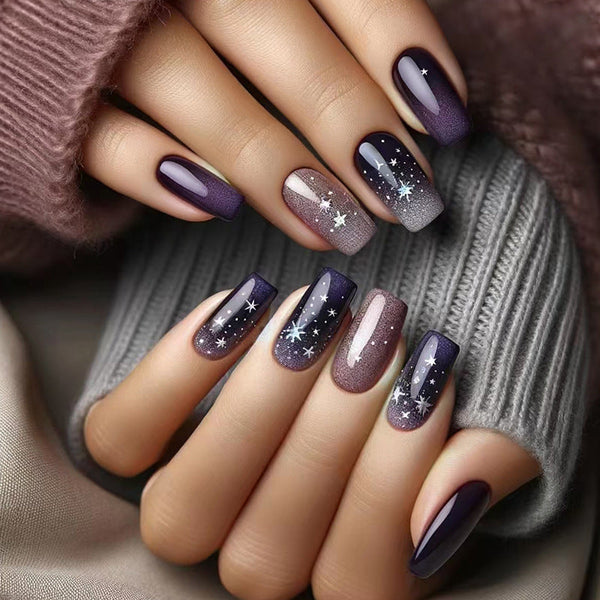 12 Sizes-24 Pcs Press On Nails W1819