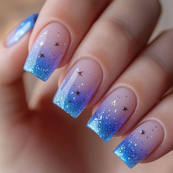 24pcs/Set Press On Nails Star