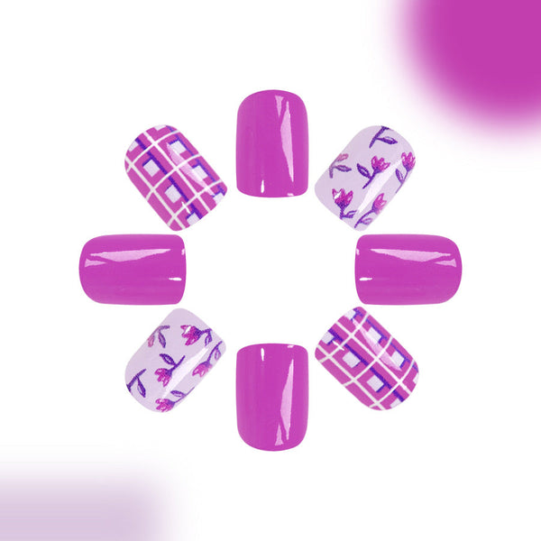 12 Sizes-24 Pcs Press On Nails C427