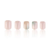 Pink blue contrasting marble patterned fake nail patches
