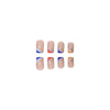 Pink and transparent natural wearing false nail