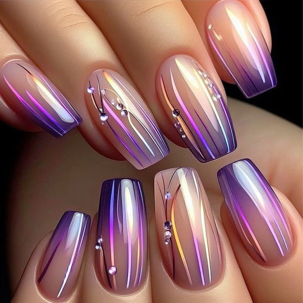 12 Sizes-24 Pcs Press On Nails DZ612-B7